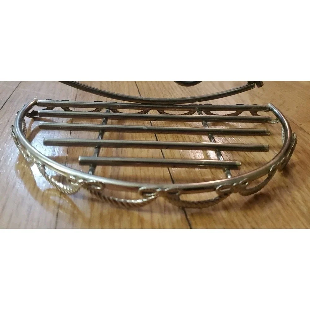 Set Of 2 Bell Shaped Metal‎ Wall Shelf Gold Tone Vtg Home Interiors